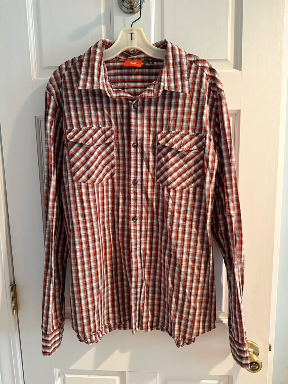 Merrell Plaid Long Sleeve Button Down Size XL